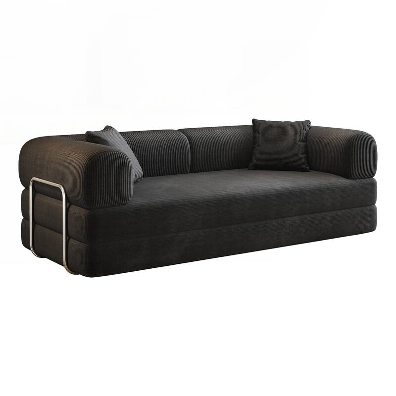 Compression Sofa,Convertible Floor Sofa Bed-with Pillow Back Support Armrest,Comfy Futon Couch Sleeper Bed