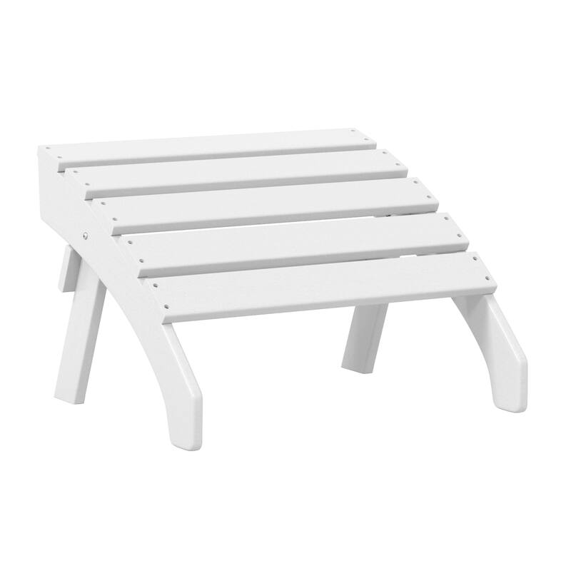 Altura Classic Outdoor Eco-Friendly All Weather Adirondack Chair with Ottoman (2-Piece Set)