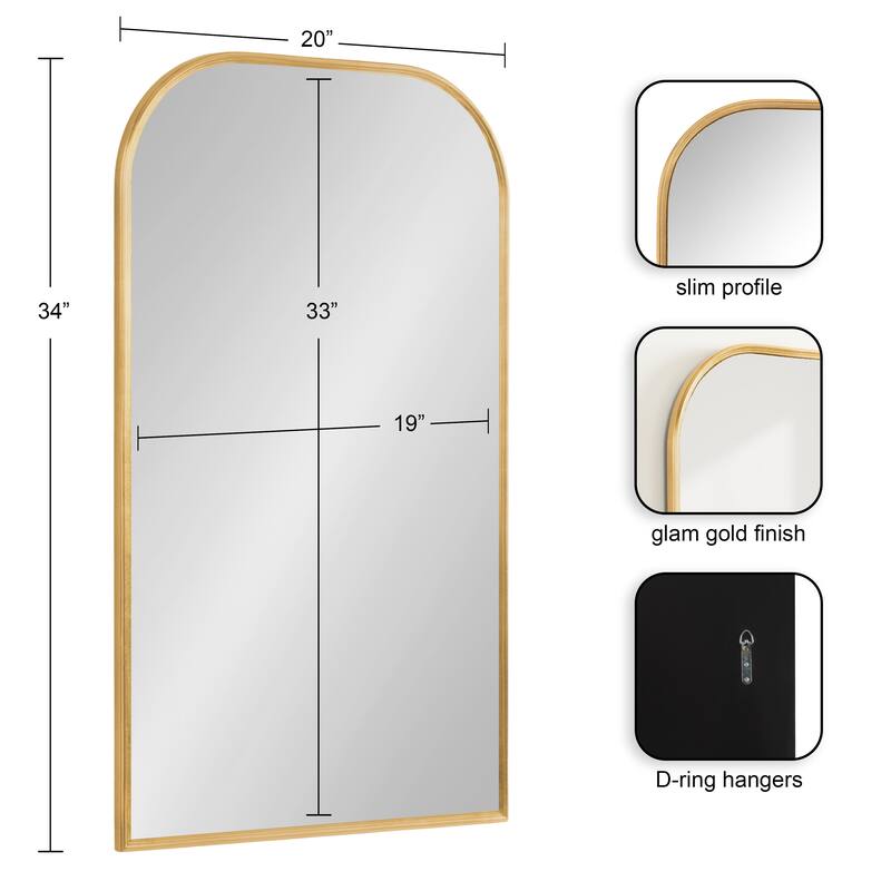 Kate and Laurel Caskill Framed Arch Wall Mirror