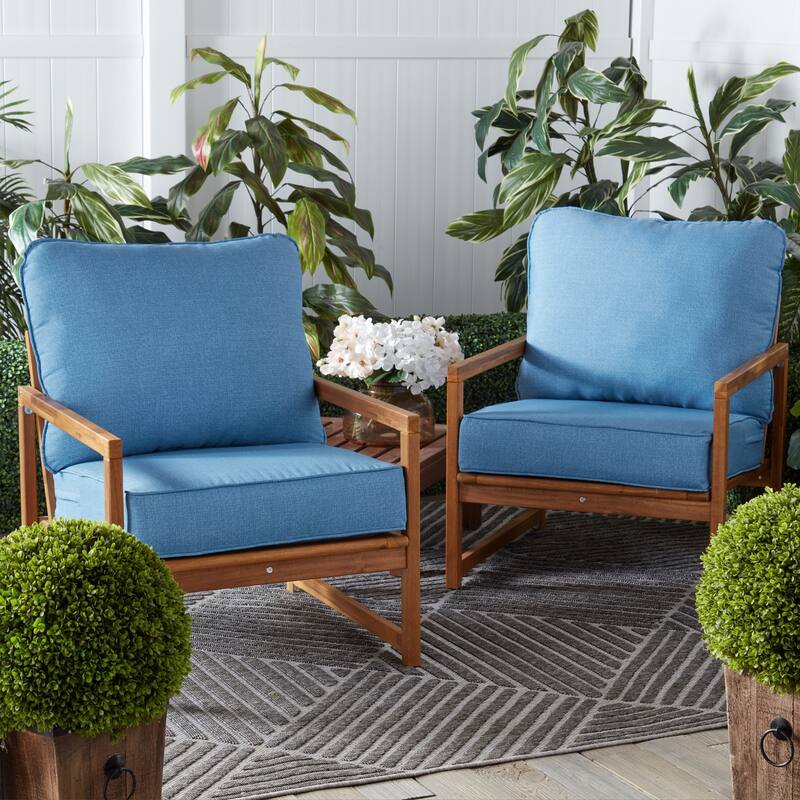Outdoor 2-Piece Reversible Deep Seat Cushion Set (Cushions Only)