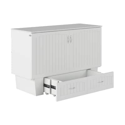 Murphy Bed Chest - Storage Drawer & USB Charger - Space Saving Furniture