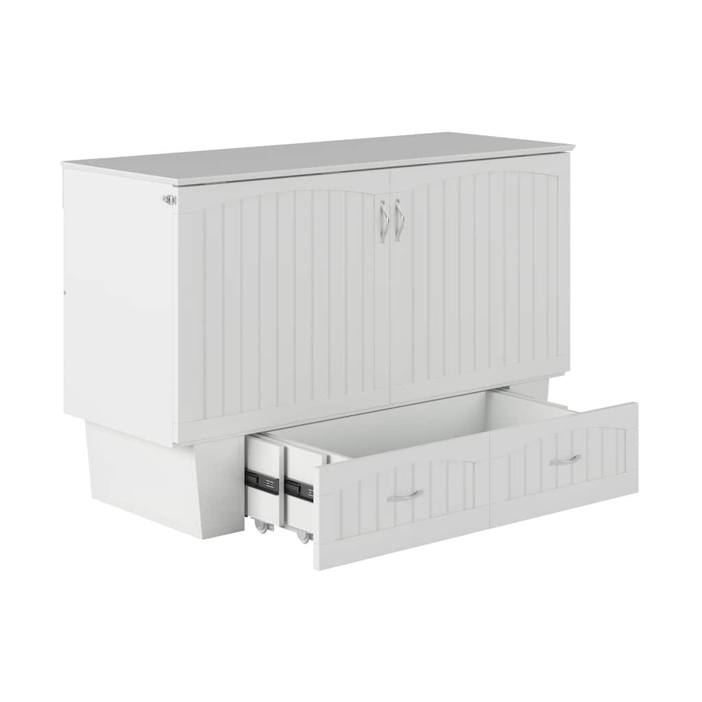 Murphy Bed Chest - Storage Drawer & USB Charger - Space Saving Furniture