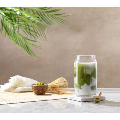 JoyJolt Classic Can Shaped Tumbler Highball Drinking Glass Cups - 17 oz - Set of 6 - 17 oz.