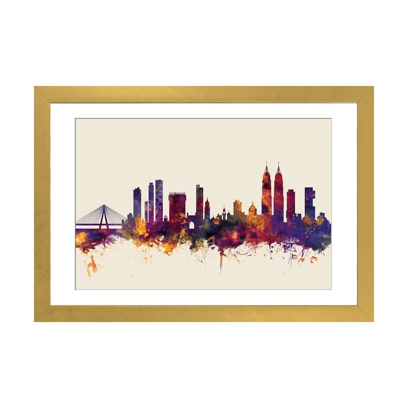 iCanvas "Mumbai (Bombay), India On Beige" by Michael Tompsett - Gold - 16x24x1