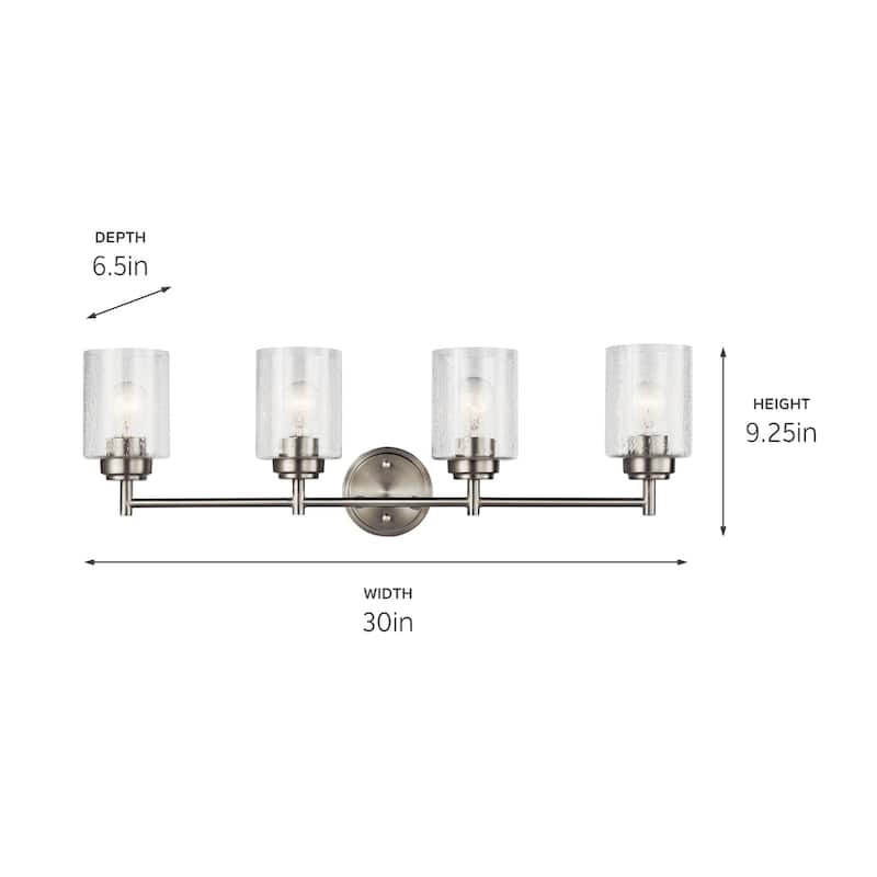 Kichler Lighting Winslow 4-light Brushed Nickel Bath Vanity Light