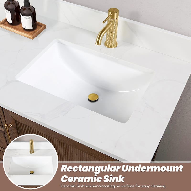 Tokyo Bath Vanity with Quartz Stone Top without Mirror