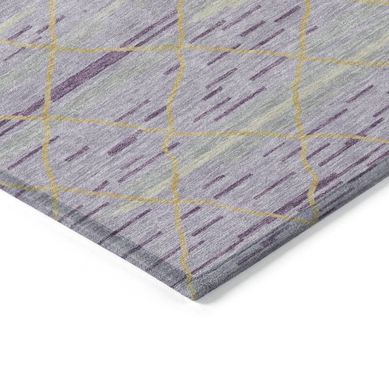 HomeRoots Striped Modern Rectangle Outdoor Rug