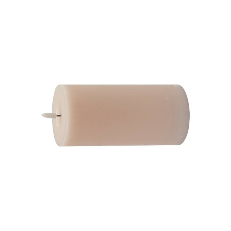 Battery Operated 3D Flame Large LED Pillar Candles - 8" - Pink