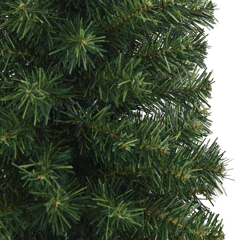 vidaXL Christmas Tree Decoration Artificial Slim Tree with Stand Green PVC