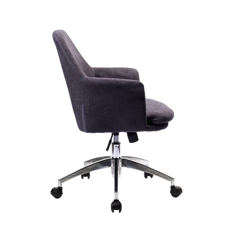 Porthos Home Nala Velvet Office Chair with Arms, Adjustable Seat