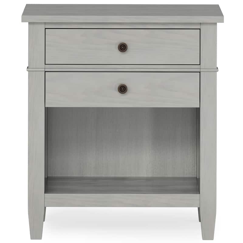 WYNDENHALL Sterling SOLID WOOD 24 inch Wide Bedside Nightstand Table
