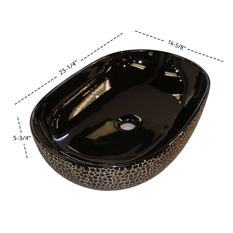 Dowell Ceramic Vessel Sink - Oval