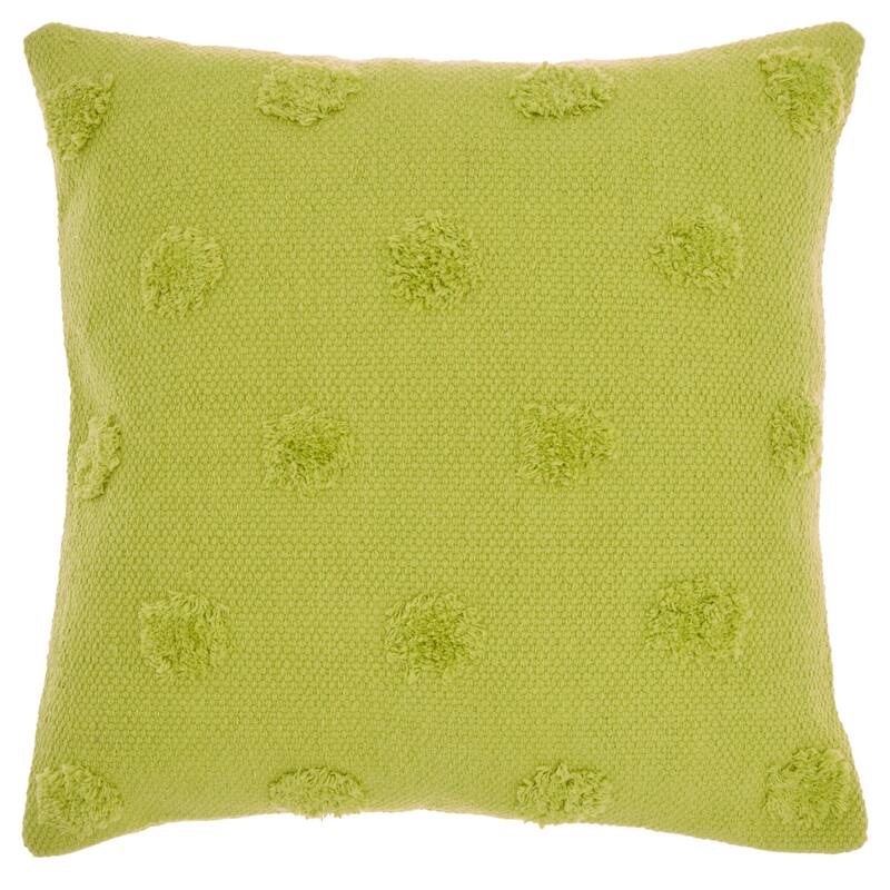  Mina Victory Life Styles Tufted Dots Solid Textured 18" x 18" Indoor Throw Pillow 