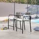 preview thumbnail 3 of 5, Patio Festival 2 Piece Rattan/Wicker Bar Stool Set with Cushions