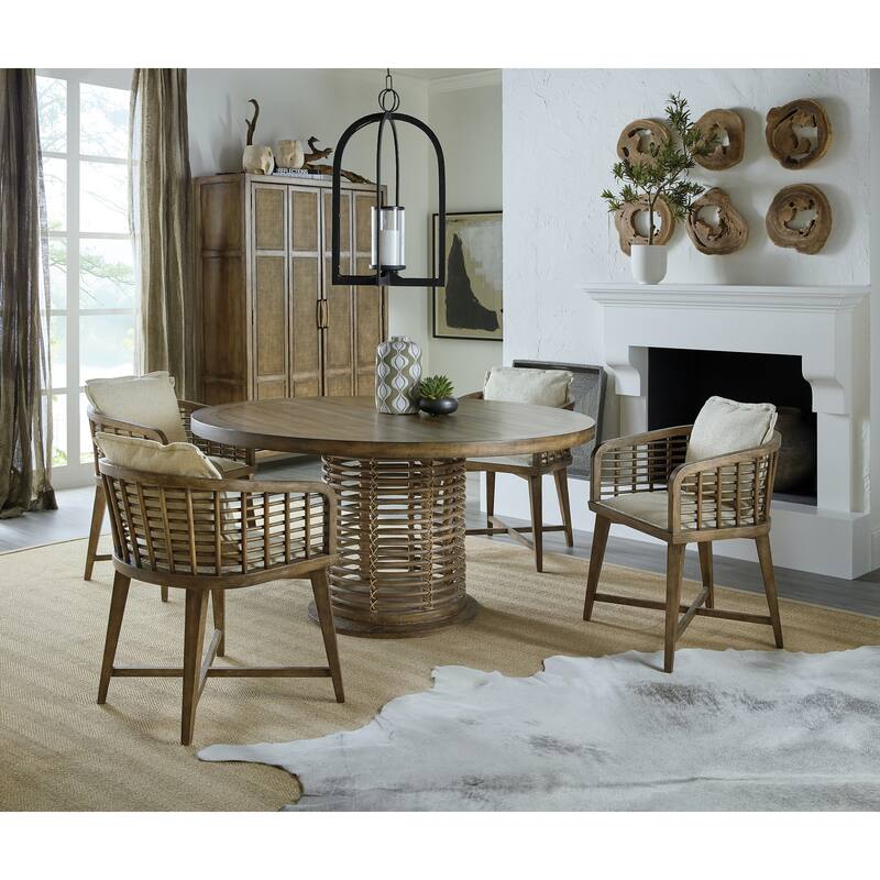 Hooker Furniture Sundance 26" Wide Coastal Casual Lattice Cane Barrel