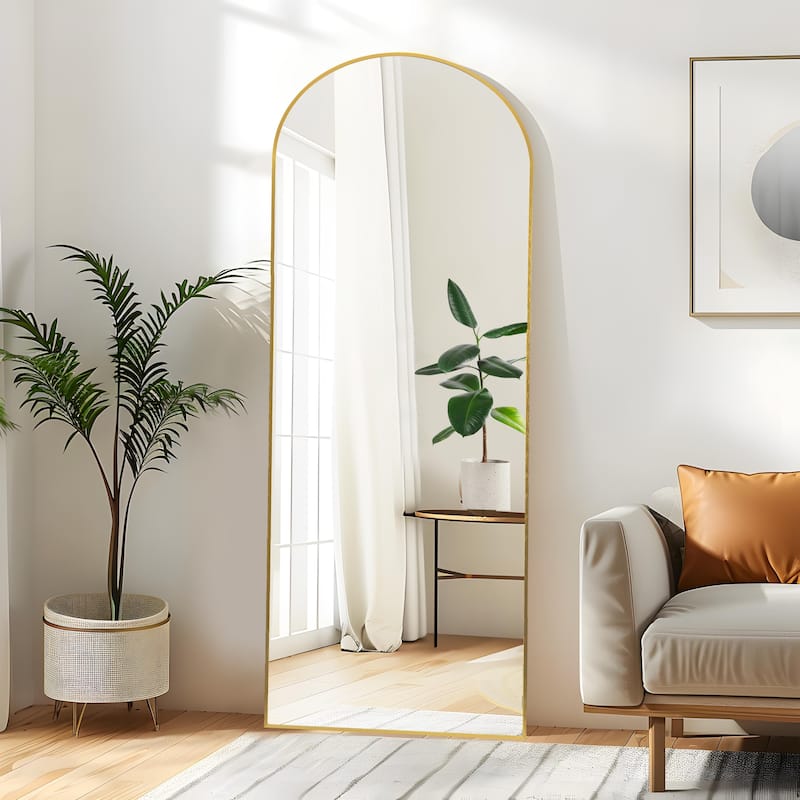 Arched Mirror Modern Full-length Mirror Floor Mirror - 67*24 - Gold