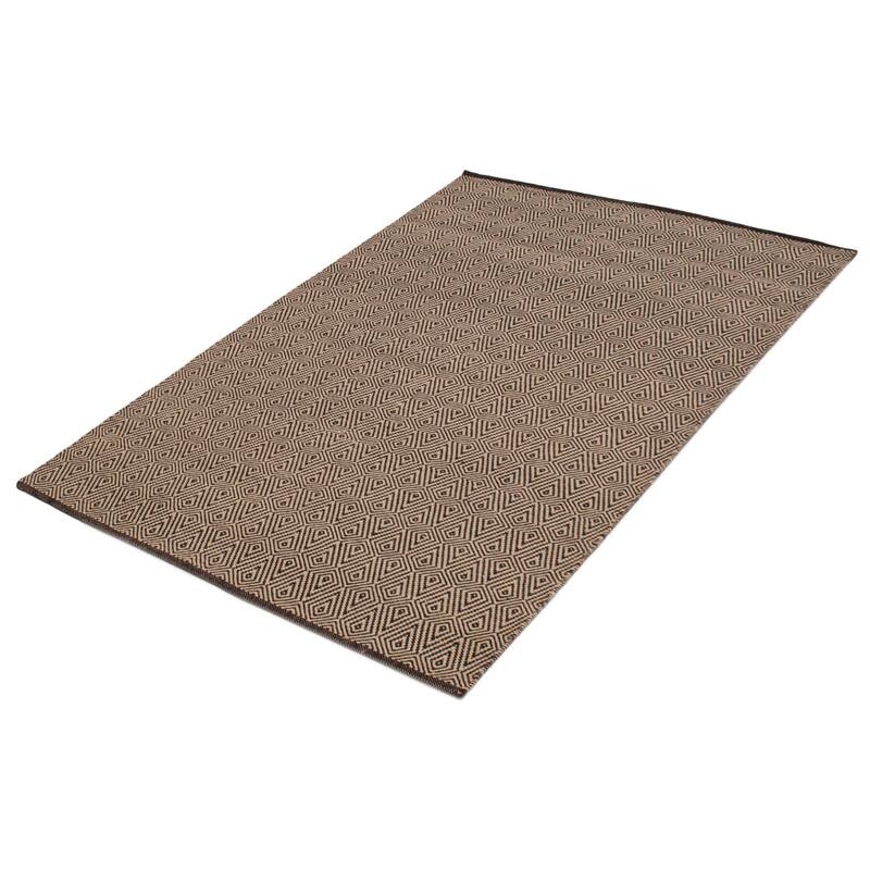 Nevada Black, Khaki Kilim 5'2" x 7'5" - 5'2 x 7'5
