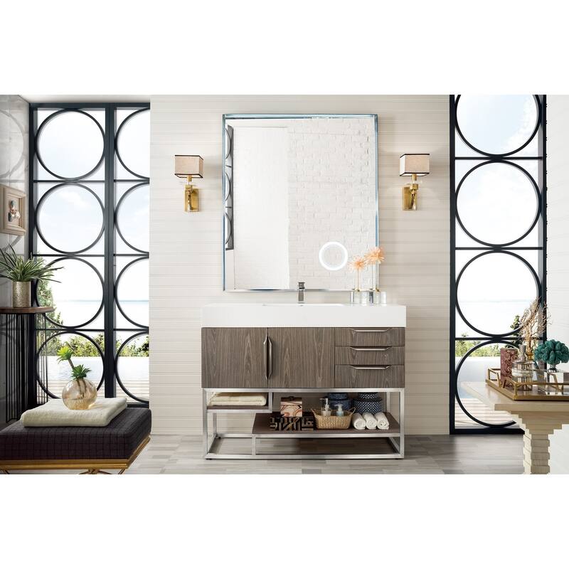 James Martin Vanities 983-V48-R-BN-GW Columbia 48" Free Standing