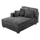 preview thumbnail 39 of 150, 42" W Plush Corduroy Upholstered Chaise Lounge Sleeper for Living
