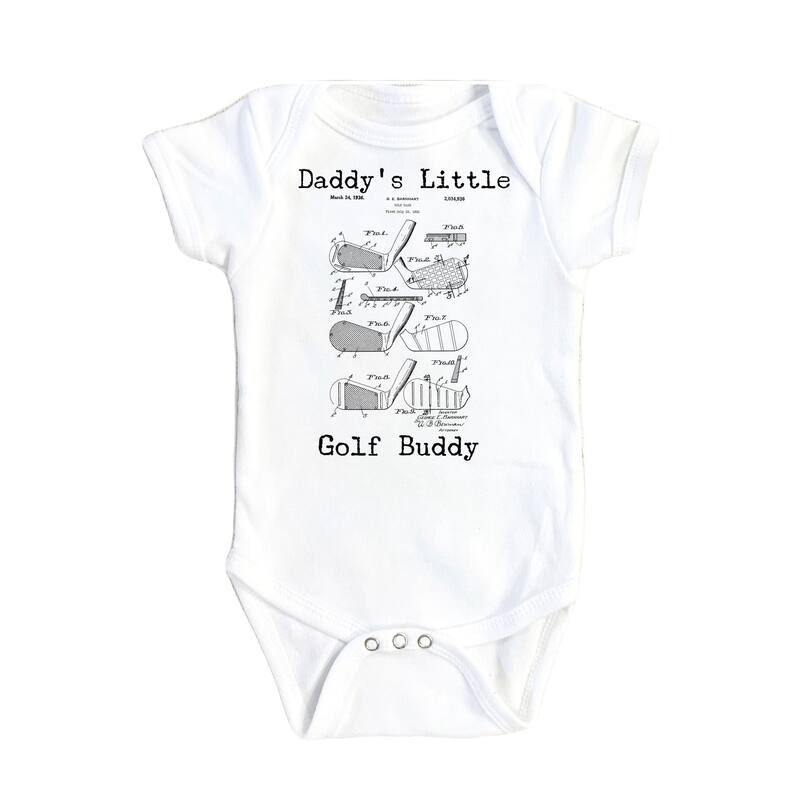 Golf Patent - Baby Boy Girl Clothes Infant Bodysuit Funny Cute Newborn - White - 6-9M