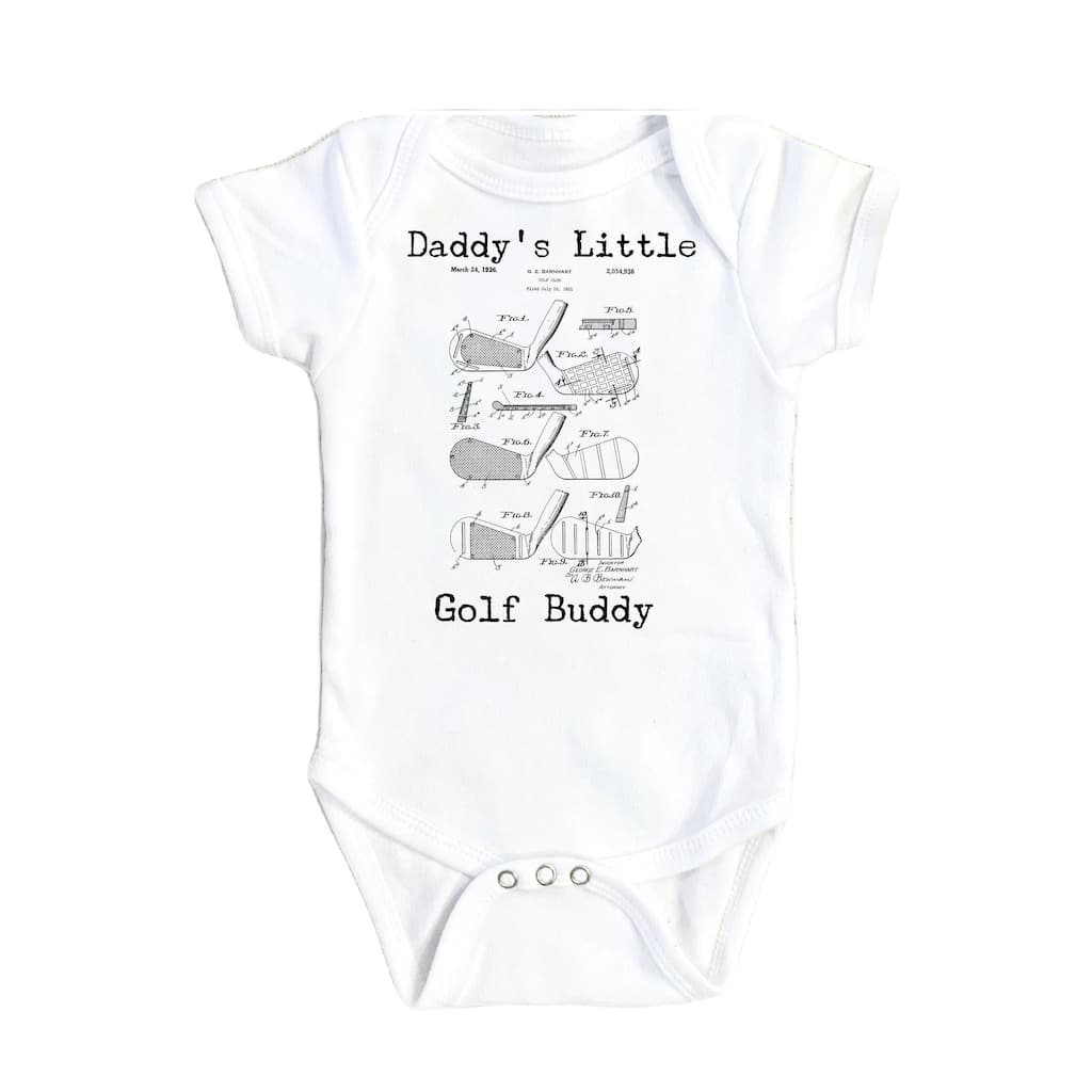 Golf Patent - Baby Boy Girl Clothes Infant Bodysuit Funny Cute Newborn