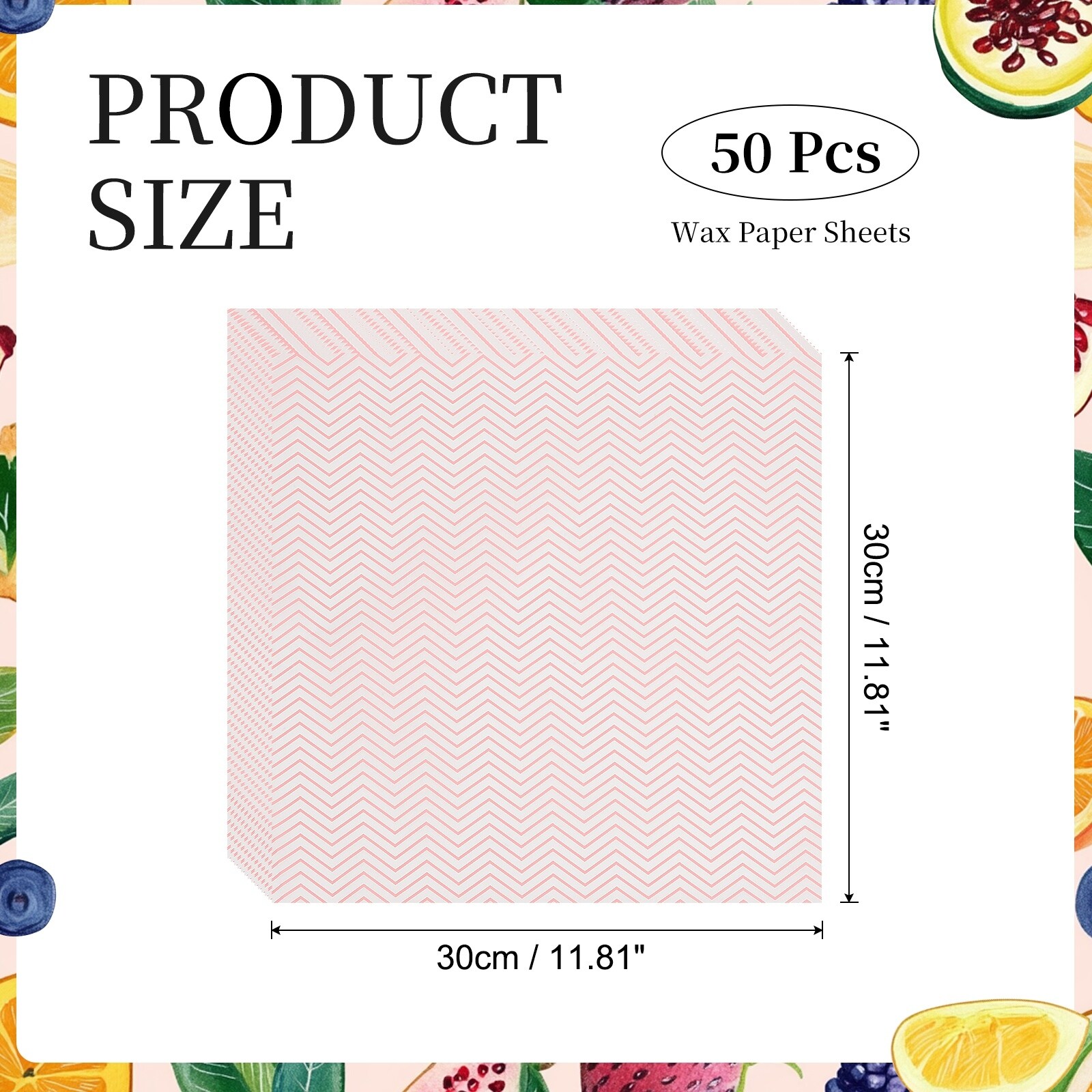 Wax Paper Sheets for Food, Greaseproof Wrapping Paper Sheets, Wavy Stripes Food Basket Liners for Sandwich