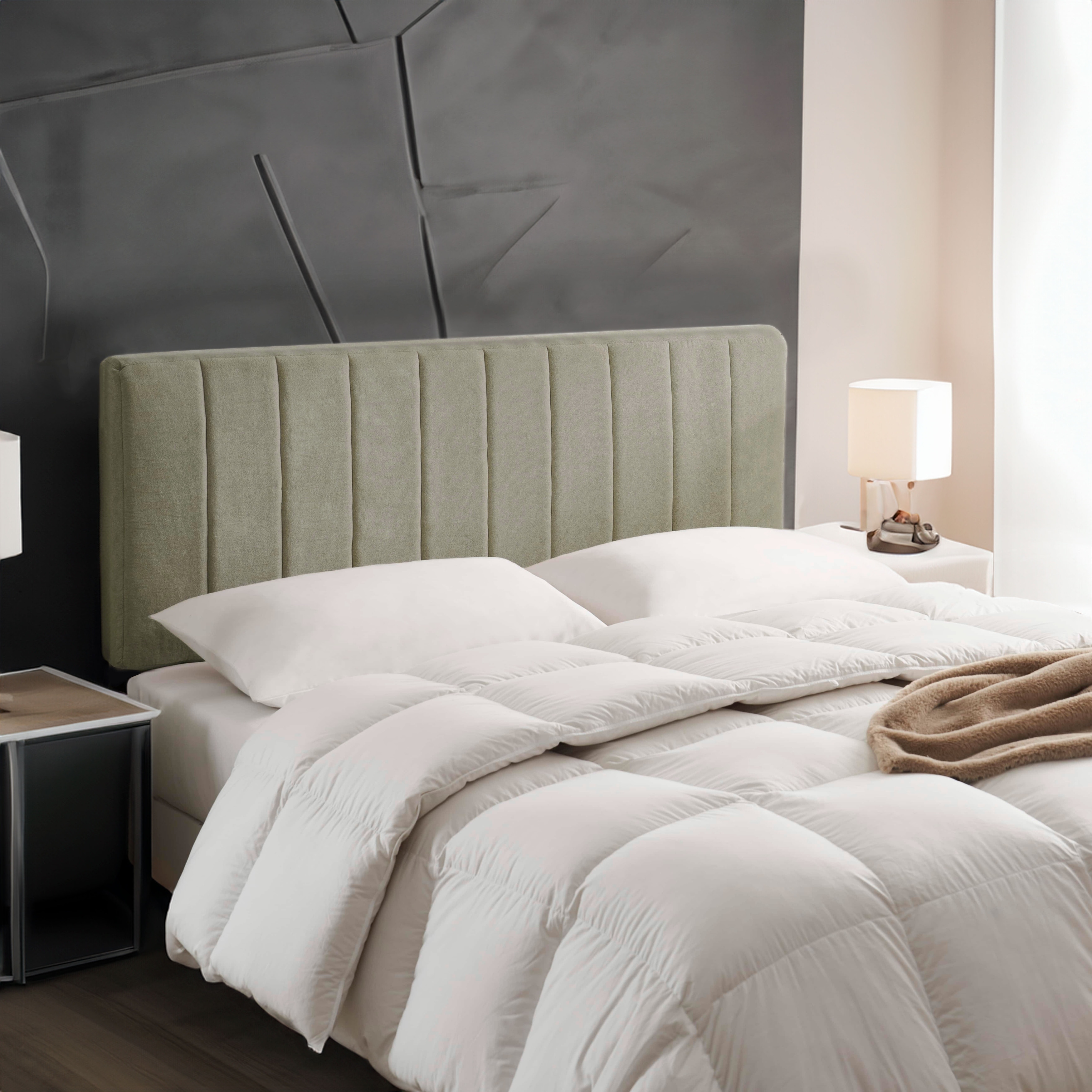 Empyrean Upholstered Wall Mounted Easy Assemble Channel Stitched Headboard