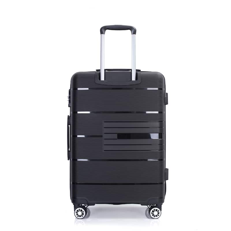 Hardshell 3 Piece PP Luggage Sets, Lightweight Durable Luggage Set with TSA Lock