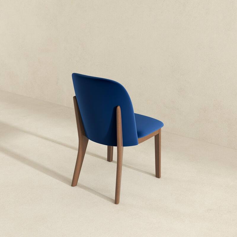 GDFStudio - Kaitlyn Modern Mid-Century Dining Chair with Solid Wood Legs & Upholstered Seat Back, Set of 2 - 23"