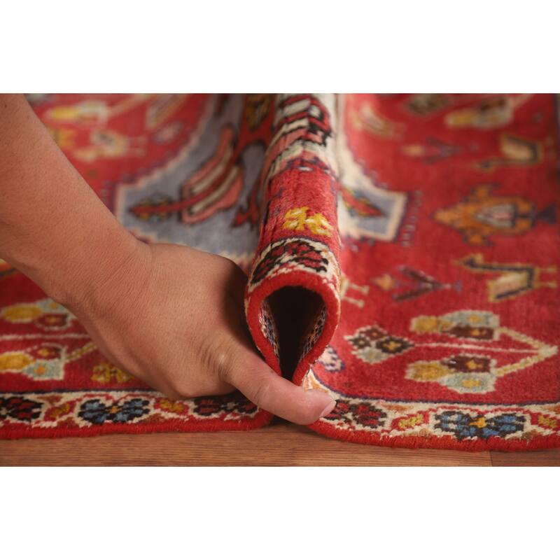 Tribal Shiraz Persian Vintage Square Rug Hand-Knotted Wool Carpet - 2'0" x 2'3"