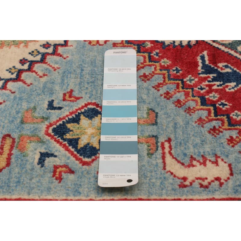 ECARPETGALLERY Hand-knotted Uzbek Ghazni Blue Wool Rug - 4'11 x 6'5