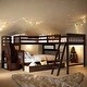 preview thumbnail 1 of 44, 3 IN 1 Twin over Twin L-Shaped Bunk Bed with Ladder, Staircase and 3 Drawers Espresso
