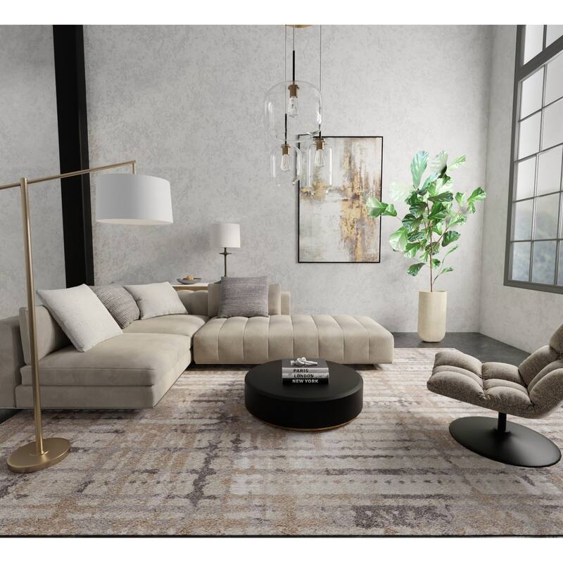 Peavy R39QB Abstract Modern Area Rug