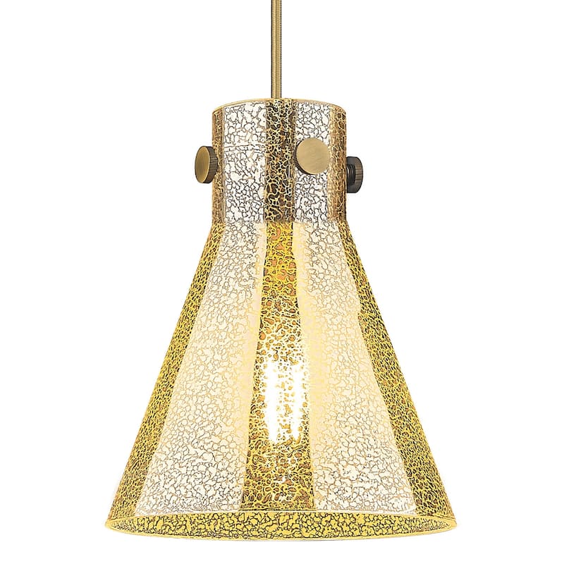 Innovations Lighting 410-1PS-G411-8ME Newton Cone 8" Wide Cord Hung - Brushed Brass