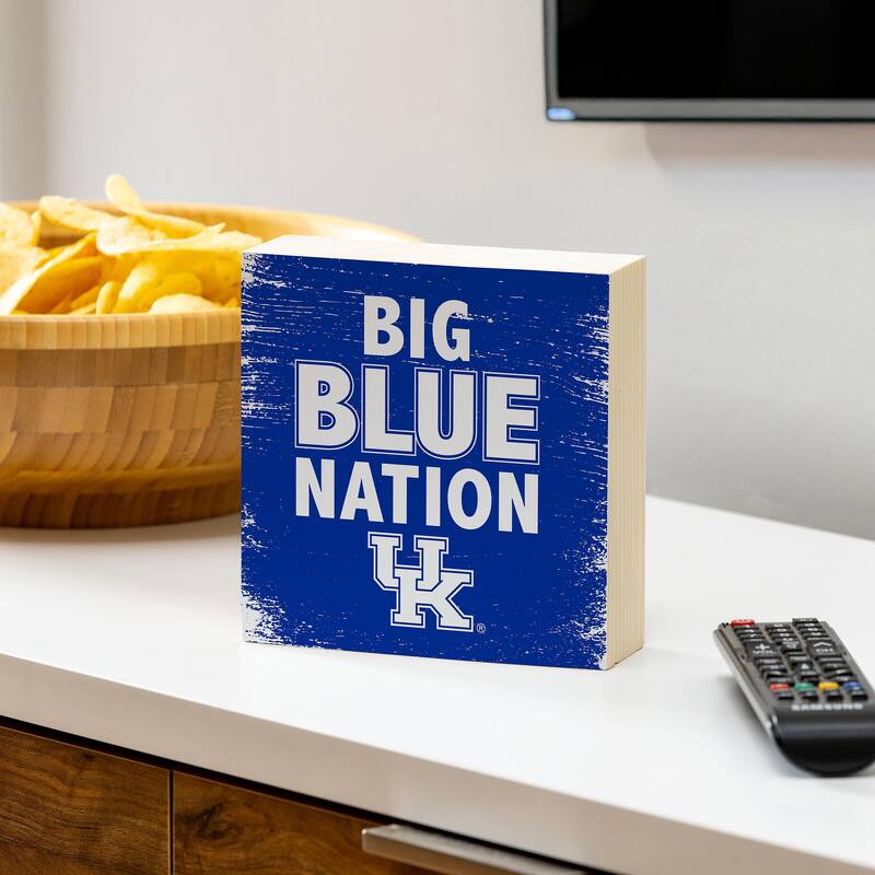 University of Kentucky Wooden Tabletop Mantel Shelf Sign - 6" x 6"