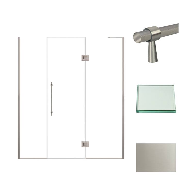 Transolid EHTF68267610C-BK Elizabeth 76" High x 68" Wide Hinged Semi