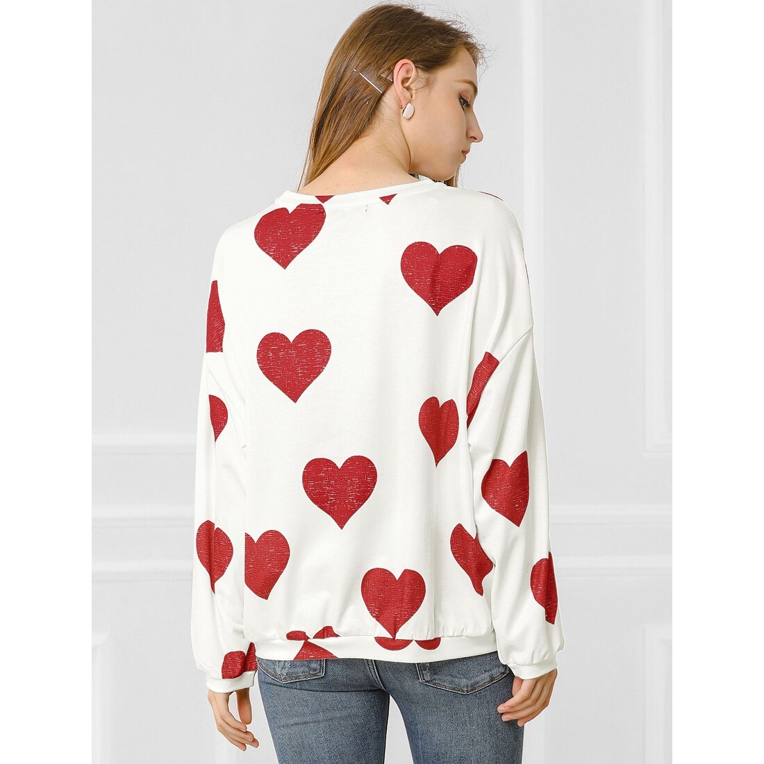 Women's heart sweatshirt Clearance