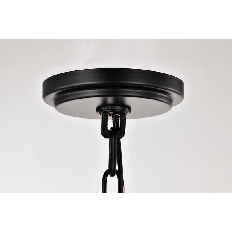 Liam 3 Light Pendant Matte Black White Opal Glass - Matte Black