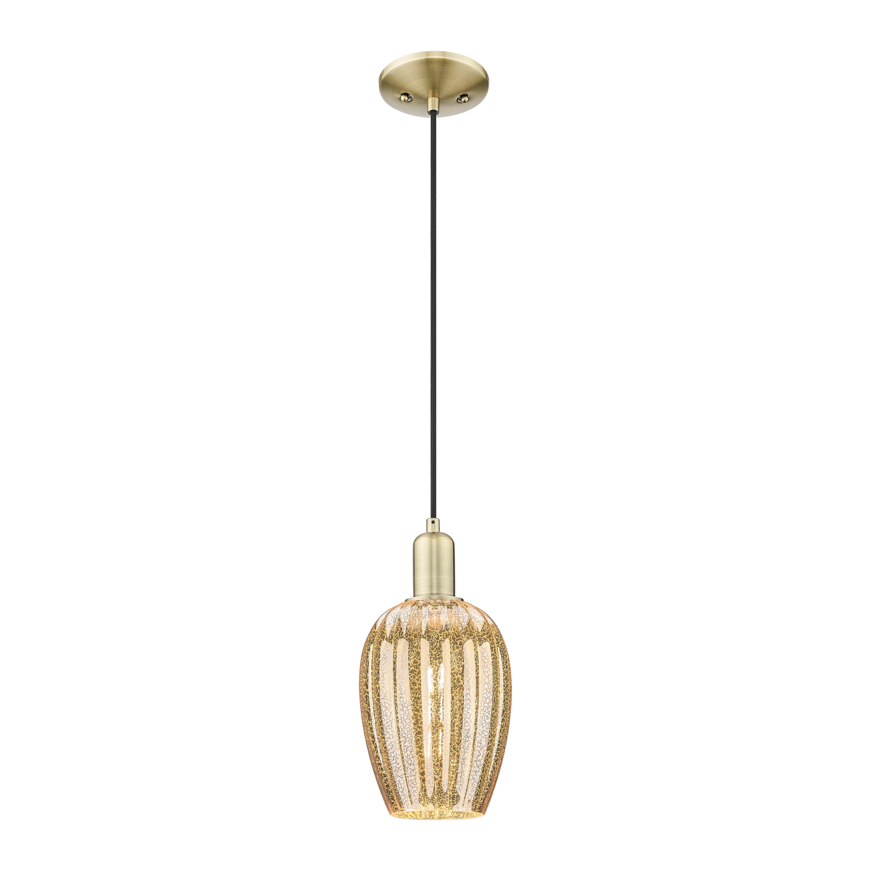 Innovations Lighting Downtown Urban - Preston - 1 Light 6" Flute Shade Cord Hung Mini Pendant