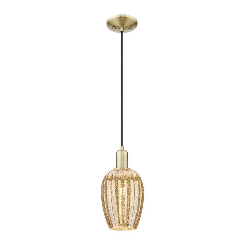Innovations Lighting Downtown Urban - Preston - 1 Light 6" Flute Shade Cord Hung Mini Pendant
