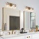 preview thumbnail 13 of 42, Modern 3-Light Gold Bathroom Vanity Light Organic Bulb Shape Glass Wall Sconce