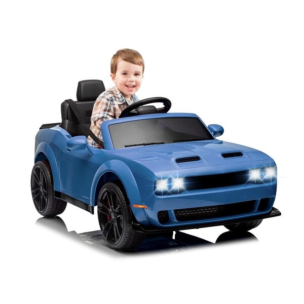 12V Kids' Electric Ride On Car, Licensed Dodge Challenger - N/A