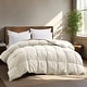 preview thumbnail 18 of 39, All-Season Medium Warmth White Goose Down Comforter with Premium Fabric California King - Cream