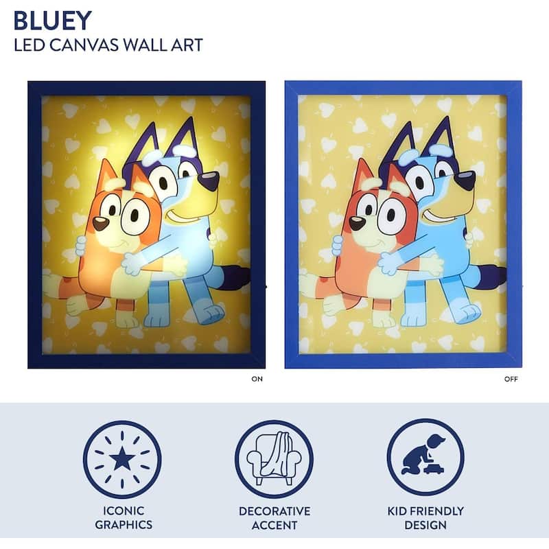 Bluey and Bingo LED Dual Wall Art
