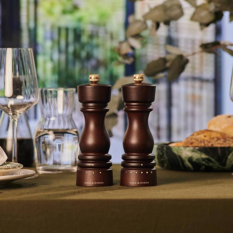 Cole & Mason London Grind Select Chocolate Wood Pepper Mill 7"