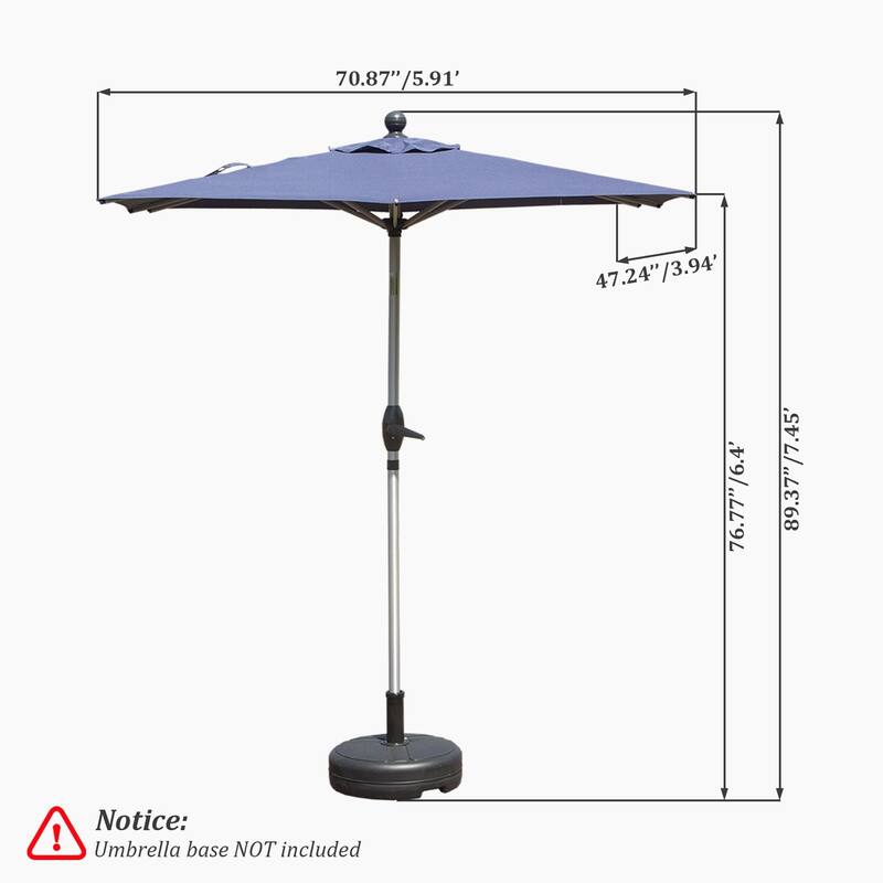 Aluminum Frame Patio Umbrella - Easy Tilt
