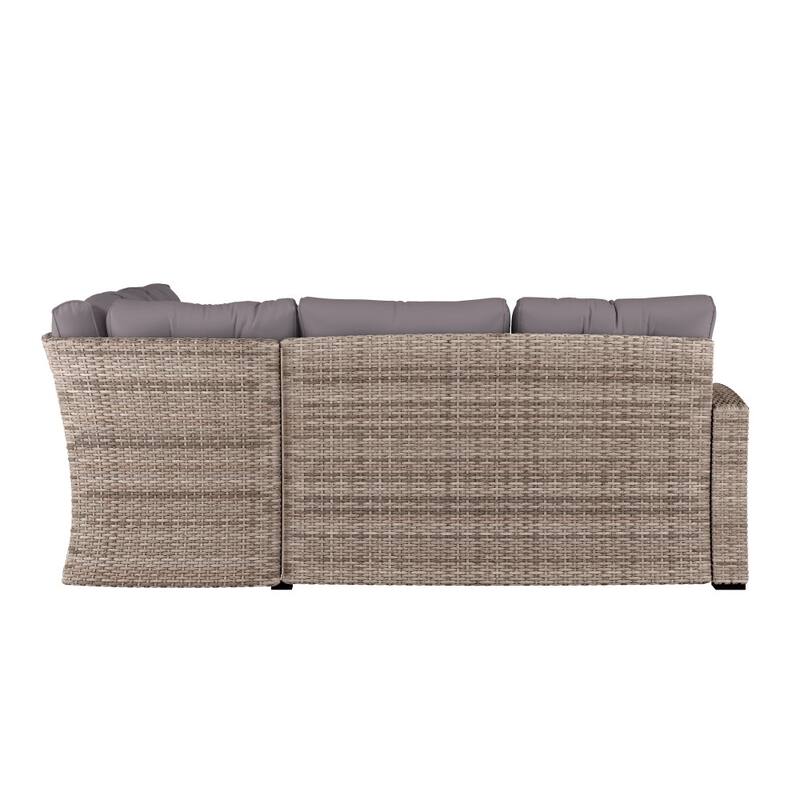 Indoor/Outdoor Conversation Set with Sofa and Table