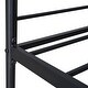 preview thumbnail 16 of 18, Black Full Size Metal House Bed with Trundle and Roof for Kids' Rooms