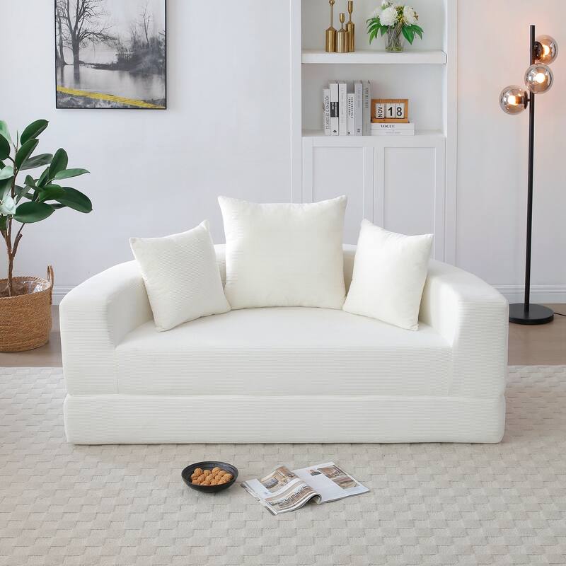 Convertible Sofa Couch Bed,Nulti-functional,Circular Bed,Adjustable Futon Sofa