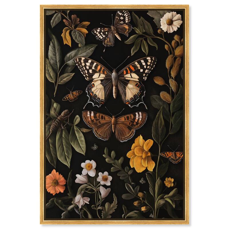 Winged Visitors I Canvas by Art Remedy - Gold - 30" x 45"